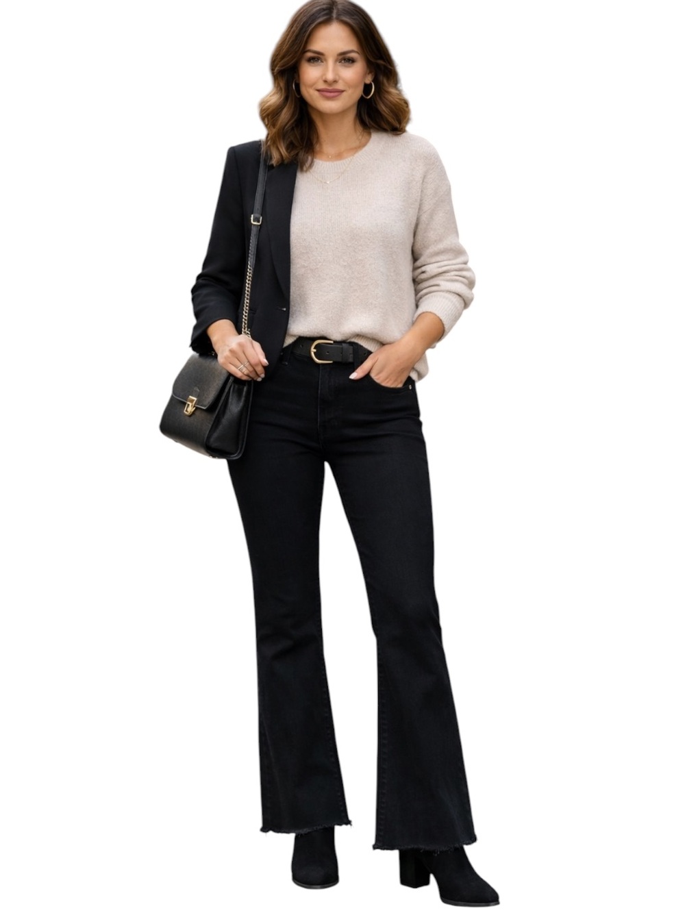 Judy Blue Black Flare Jeans Tummy Control 9/29 High Waist Stretch Y2K Boho